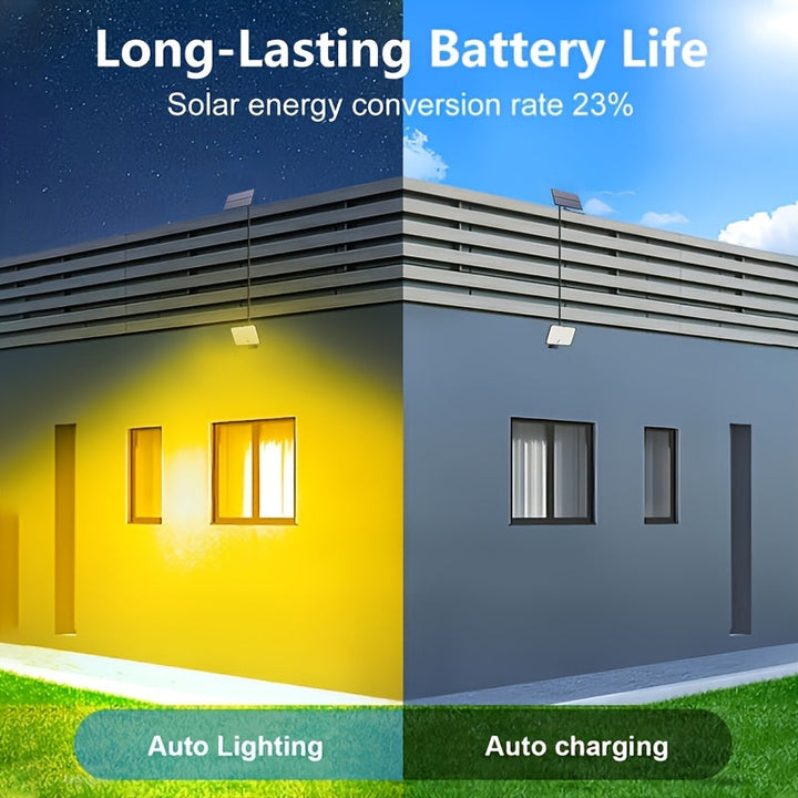 1 pieza/2 piezas 400 LED luz solar exterior de pared, con sensor de movimiento, luz LED blanca fría, luz solar de inundación, luz solar de calle de alta luminosidad, panel solar más grande, fácil de instalar, super brillante, auto NO/OFF, para porche, pa