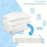 6pcs Bolsas de Almacenamiento al Vacío con 1 Bomba Manual, Bolsa de Viaje de Plástico Portátil para Ropa, Adecuada para Mantas, Ropa de Cama, Ropa, Edredones, Ideal para Suministros del Hogar, Bolsa de Ahorro de Espacio de Almacenamiento Imprescindible