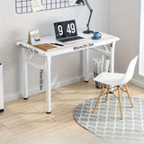 Mesita Plegable Moderna Blanca - Fácil de Montar, Diseño Compacto para Oficina en Casa y Habitaciones Universitarias con Estructura de Madera Dura, Incluye Sillas, Estilo Contemporáneo, Sin Necesidad de Energía, Adecuada para Todas las Estaciones