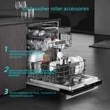 4/6/8 piezas de accesorios para rodillos de lavavajillas, resistentes al desgaste y duraderos, rodadura suave, instalación fácil, buena capacidad de carga y gran adaptabilidad