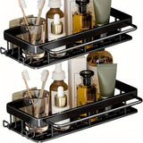 Estantes de baño sin taladro, estantes de ducha para champú, cosméticos y almacenamiento de jabón, caja de almacenamiento de ahorro de espacio, fácil de instalar, estantes de utilidad