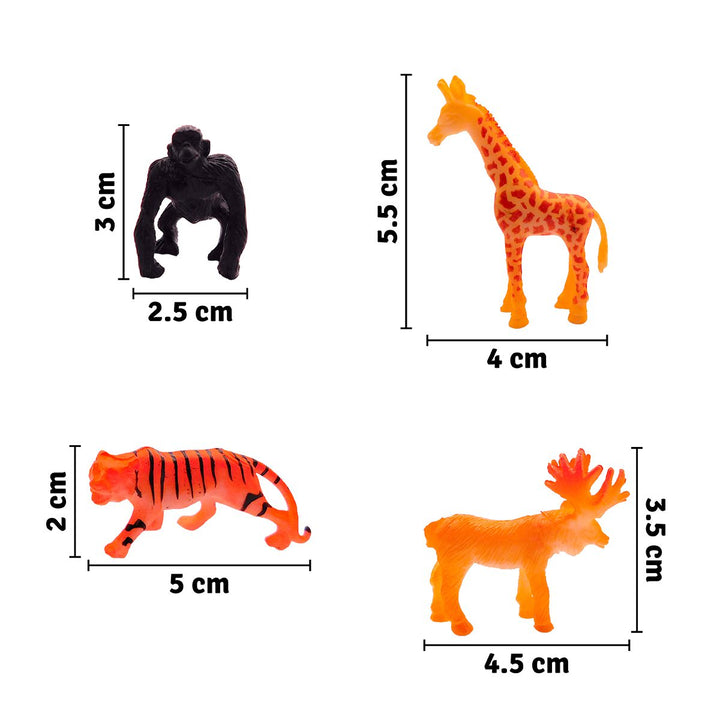 Set Figuras Animales Salvajes X12 Juguete Didáctico Colección Niños GM1911-117