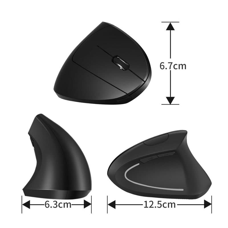 Mouse Vertical Ergonómico Inalámbrico Recargable 6 Botones