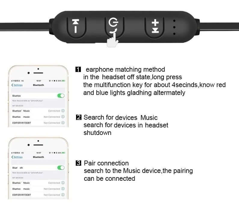 Audífonos Inalambrico Bluetooth Magnéticos Deportivos