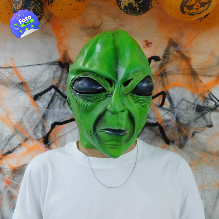 Máscara De Alíen Látex Halloween Disfraz OF-623