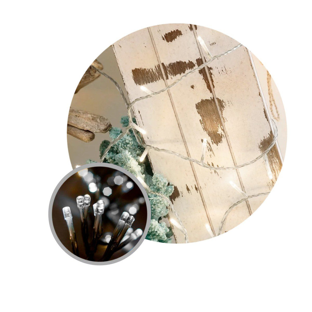 Extensión Luz LED Lineal 100 Luces 6 M. Navidad Blanca 1421