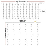 Cascada 6X2 Metros 768 LED Luces Navidad 2040