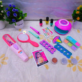 Kit 2 en 1 Set de uñas Lámpara Spa + Plancha Mágica Pinta Cabello Niñas MBK377