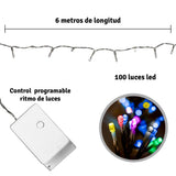 Extensión Luz LED Lineal 100 Luces 6 M. Navidad Multicolor 1423