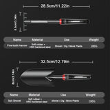 Juego de herramientas de jardinería, azada de acero al carbono grueso, juego de herramientas de jardín para remover malezas, pala de suelo, tridente de tres dientes para aflojar el suelo, herramienta para remover plantas en macetas, kit de camping para l