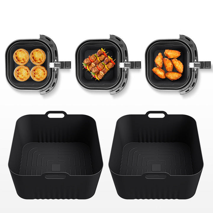 1pc Línea de aire reutilizable no adherente de silicona para freidora - 17,78 cm cuadrado, HD9200 HD9255, seguro para horno y microondas, fácil de limpiar, ideal para cocción saludable, asado, tostado - Accesorio de cocina versátil, accesorios para freid