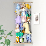 Estante de almacenamiento de madera, Hamaca, Estante de animal de peluche de madera, Sala de juegos, Centro de cuidado diurno, Estante de almacenamiento de juguetes, Adecuado para el almacenamiento de animales de peluche