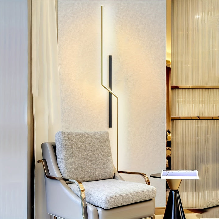 1 pieza de Aplique Línea LED Ultrafino con Pantalla de Acrílico - Luz de Pared Metálica Moderna para Hogar y Espacios Comerciales, Diseño de Brillo Cálido para Sala de Estar, Dormitorio, Hotel, Restaurante o Café, 85V-265V, Iluminación de Habitaciones de