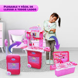 Set Tocador Didáctico Maquillaje 2 en 1 Cofre Maleta Infantil 524K1