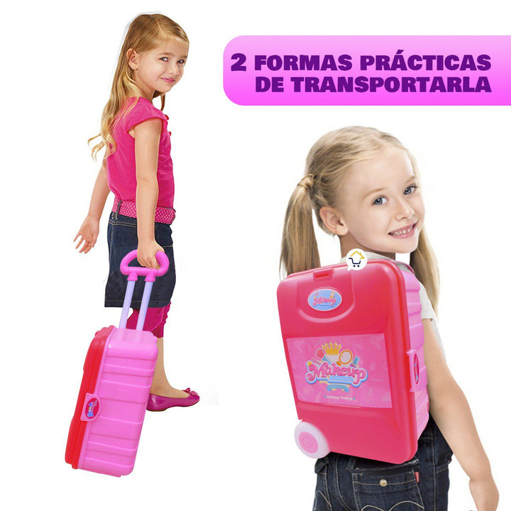 Set Tocador Didáctico Maquillaje 2 en 1 Cofre Maleta Infantil 524K1