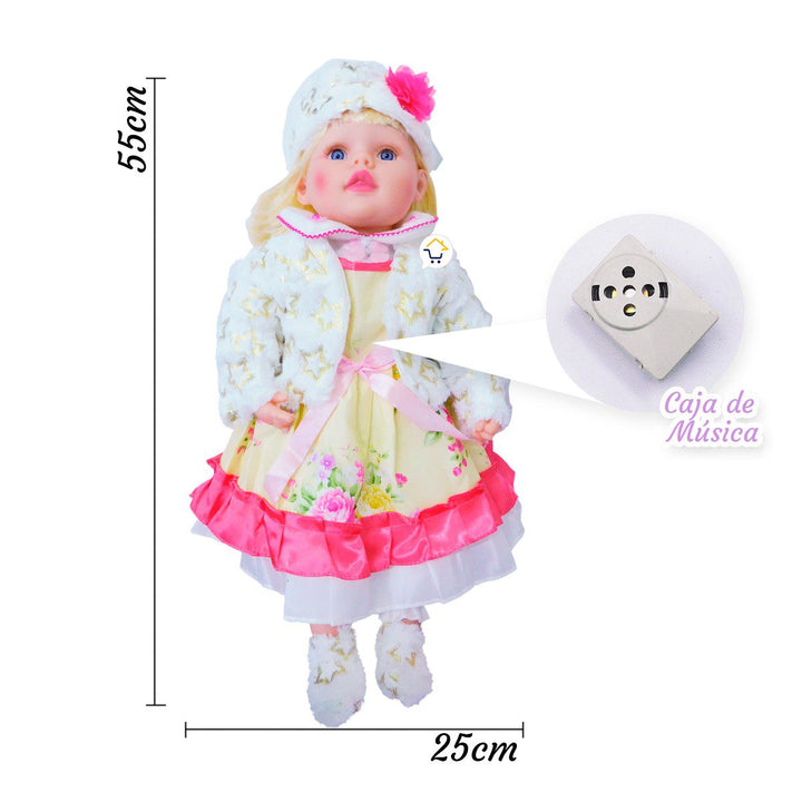 Muñeca Bebé Clásica Realista Música Juguete Infantil CD172409