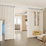 Cortina divisoria plegable estilo bohemio para sala de estar GRANEAT - Sin varilla, tela de poliéster blanca, diseño de privacidad, cortina para puerta para todas las estaciones, ideal para separar espacios en hogares y alquileres