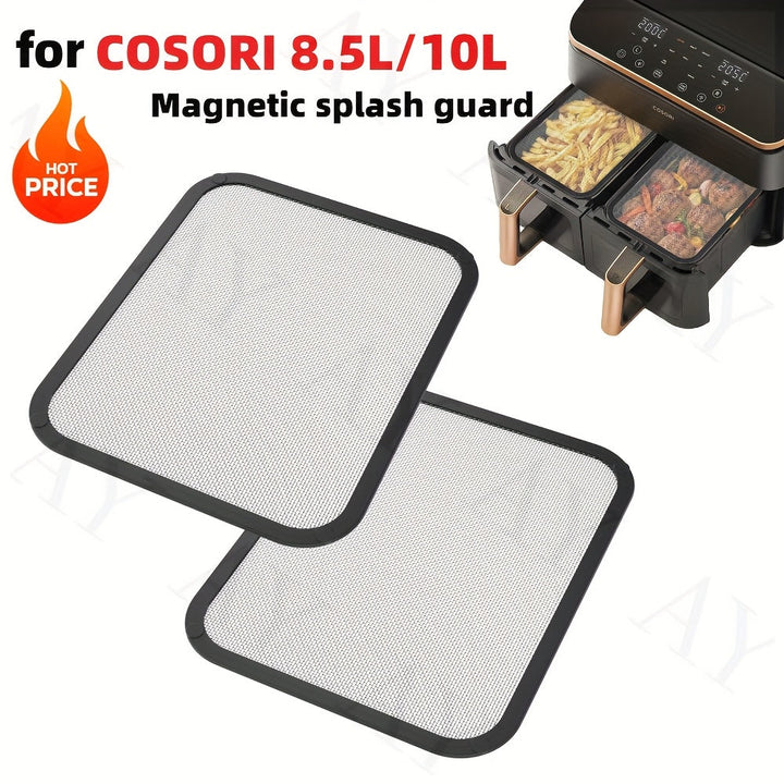 1/2pcs Protector Reutilizable de Metal para Freidora de Aire COSORI 8.5/10L, Patrón de Rejilla Magnética, Resistente al Calor, Evita Salpicaduras de Aceite, Accesorios para Air Fryer