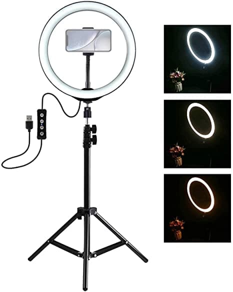 Ringlight Aro de Luz 26cm Con Soporte Para Celular + Tripode