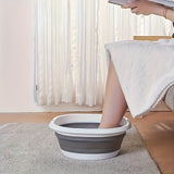 1/2 piezas de fregaderos plegables y gruesos, fregaderos portátiles de gran y mediana tamaño para lavado de ropa, adecuados para el hogar, el dormitorio, los viajes, el lavado de pies, el lavado de manos, el cuidado personal, herramientas para uñas y spa