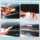 2 piezas adecuadas para luces de bienvenida de for AUDI A4 A6 5W luces de puerta luces de bienvenida dedicadas luces de proyección luces láser fáciles de instalar 12-24V accesorios de iluminación de luces de coche alta luminosidad