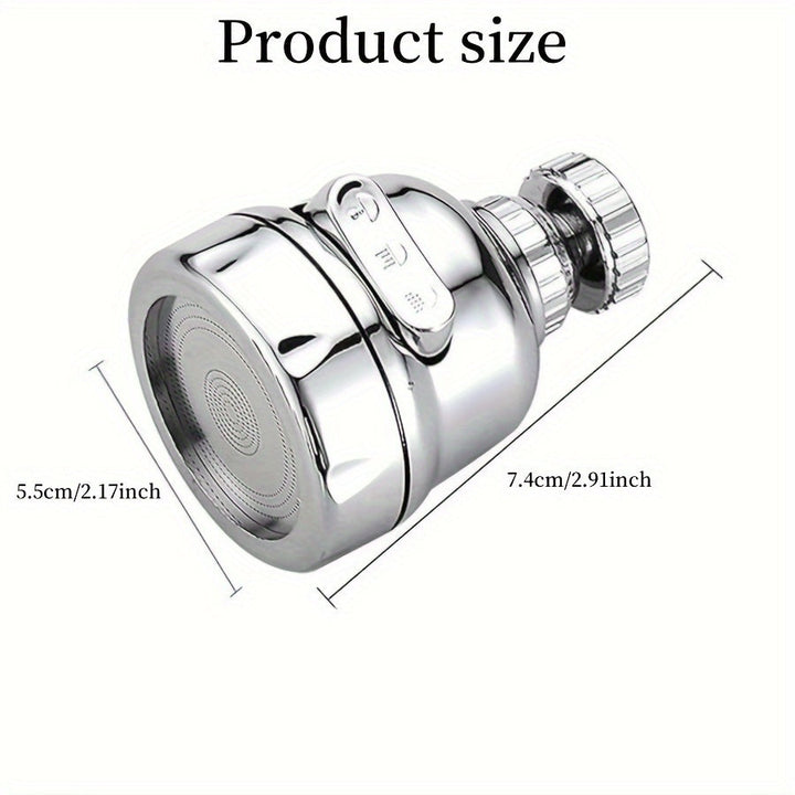 Cabeza de ducha mezcladora de 3 modos en acabado cromado, con 1 conector multifuncional - Pulverizador giratorio 360° para grifo, sin necesidad de electricidad, ideal para aireadores de cocina y baño, reemplazo de sistema de ducha | Construcción duradera