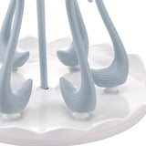 Soporte Giratorio 360° para Vasos en Forma de Cisne, con 6 Asas y Bandeja de Drenaje, Apto para Cristalería, Jarras de Cerveza y Más, Diseño Desmontable y Rápido Secado, Accesorio Decorativo y Organizador para Cocina