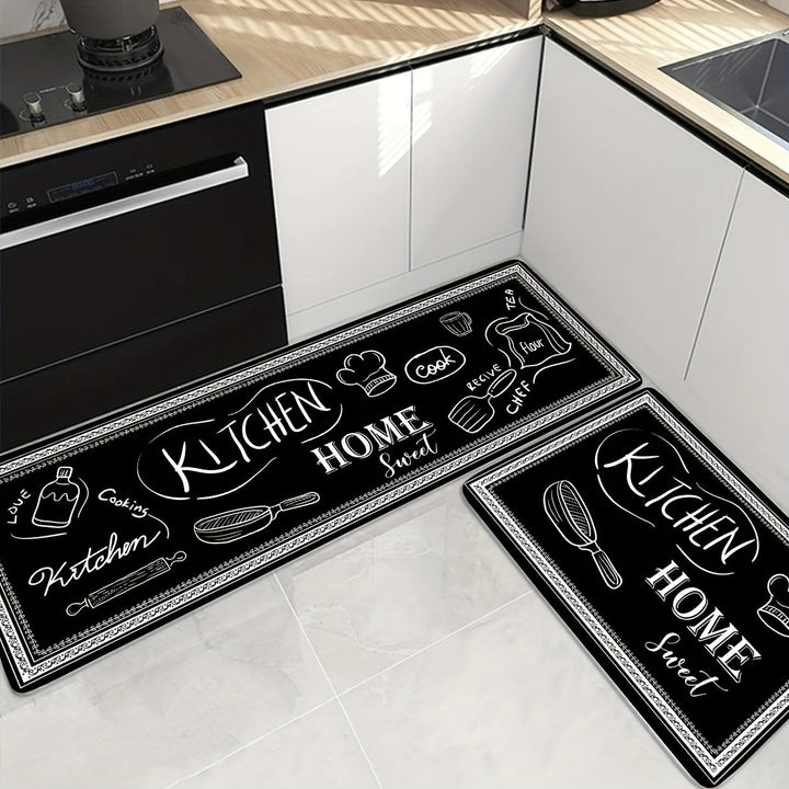 1pc, Alfombra de Cocina Super Absorbente Antideslizante, Pasillo, Lavadero, Estilo Rústico - Tapete Lavable para Hogar y Oficina, Cómodo y Elegante