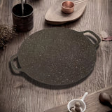 Plato de Parrilla Antiadherente de Hierro Fundido - Utensilios de Cocina Portátiles para Camping y Picnics, Sartén Multiusos con Diseño Elegante, Fácil Limpieza y Distribución Uniforme del Calor, Accesorios para Parrillas Exteriores, Equipo de Cocina Com