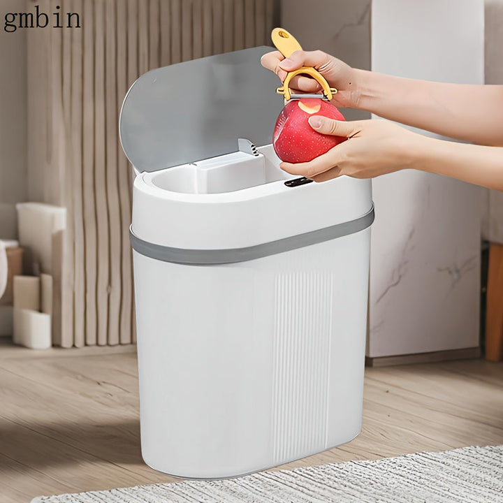 Bolsa de basura automática con tapa inalámbrica, duradera, alimentada por batería, a prueba de olores, ideal para el hogar, la cocina y el baño - Diseño moderno para interiores, bolsa de basura para baño