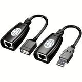 Adaptador USB a Cat5 - Extensor USB 2.0 Sobre RJ45 Ethernet, Compatible con Cables Cat5/Cat5e/Cat6/Cat7/Cat8