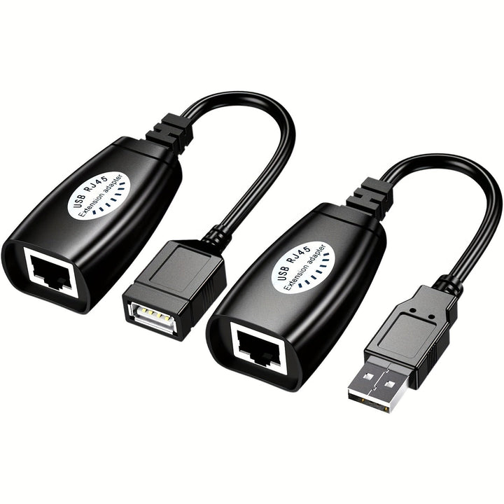 Adaptador USB a Cat5 - Extensor USB 2.0 Sobre RJ45 Ethernet, Compatible con Cables Cat5/Cat5e/Cat6/Cat7/Cat8