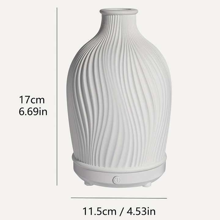 Máquina de Aromaterapia Ultrasonica de Resina Blanca USB con Humidificación