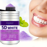 1 paquete de polvo blanqueador dental morado, limpieza profunda natural y aliento fresco, adecuado para hombres y mujeres, ideal para uso diario y viajes