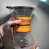 Juego de cafetera de vidrio borosilicato para café de vertido, con filtro de malla de acero inoxidable y papel filtro, para compartir en casa
