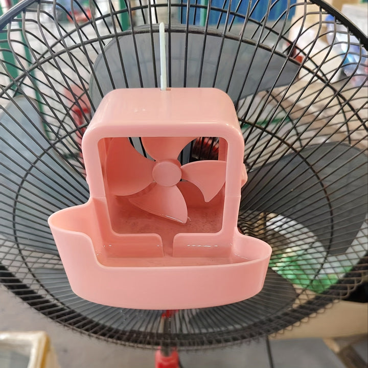 Ventilador Colgante Portátil Refrescante - Enfriamiento Instantáneo sin Electricidad con Cubitos de Hielo y Agua, Diseño Duradero en Plástico para Hogar y Oficina, Azul & Amarillo, Alivio del Calor Veraniego, Diseño de Dos Niveles, Funcionamiento No Eléc