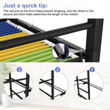 1pc Carro de Archivos Móvil con Ruedas, 1pc Carro de Archivos Multi-Funcional con Ruedas, Organizador de Archivos de Tamaño Legal de Carta de Metal para Hogar Oficina Aula, 2 Cajones + 1 Soporte de Archivos, Carro de Almacenamiento Versátil, Negro