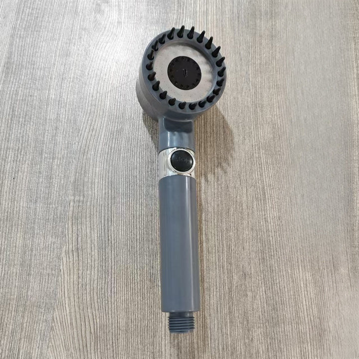 1pc/3pcs Ducha de Mano Presurizada - 3 Modos Ajustables, Rociador Redondo de Masaje a Alta Presión, Cabezal de Ducha Montado en Pared de Plástico Duradero para Baño Moderno, Diseño Elegante