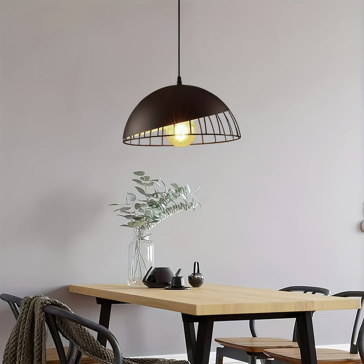 1pc Lámpara Medieval con Diseño de Macaron y Pantalla Metálica - Elegante Aparato de Iluminación Compatible con Bombillas E26/E27, Ideal para Comedor, Dormitorio, Sala de Estar o Bar - Fácil de Instalar, Bombilla No Incluida