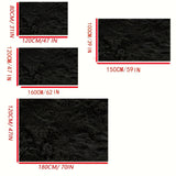 Alfombra de pelo largo negro de lujo - Ultra suave, peluche grueso de piel sintética, respaldo antideslizante, ideal para sala, dormitorio y decoración del hogar, alfombras para sala