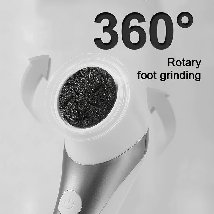 Extracción de pies eléctrica recargable por USB con 2 cabezas de repuesto, disponible en blanco/negro o dorado/plateado, herramienta de eliminación de luz muerta de alta eficiencia beige/cuidado otoñal, dispositivo de pedicura portátil, regalo perfecto p