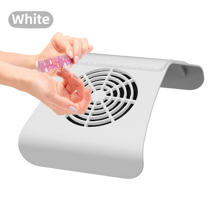 Colector de polvo de uñas silencioso para manicura y pedicura - Filtro reutilizable, 20000 RPM, 110V, 2 cepillos, 3 modos (vibración/masaje/limpieza profunda), uso en salón de casa, incluye 2 bolsas de eliminación de polvo, accesorio de pedicura, diseño