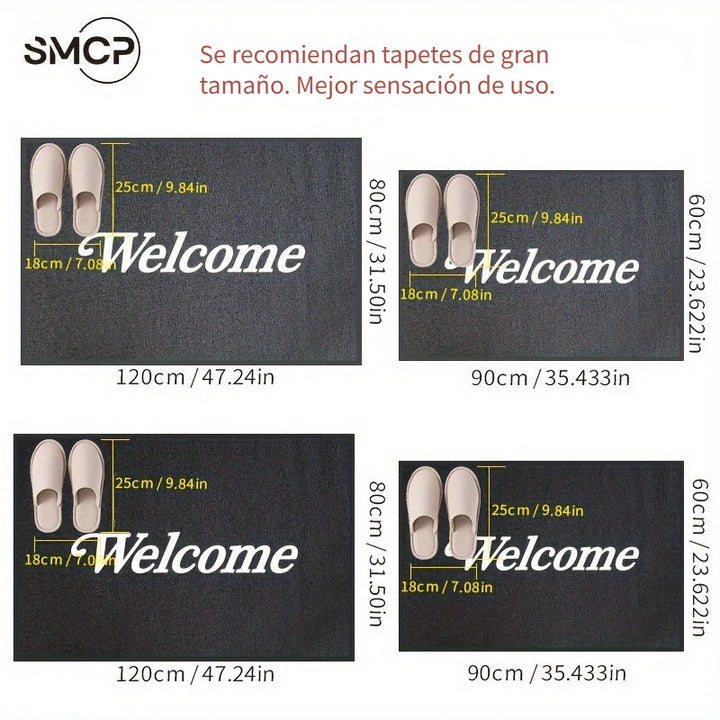 1 pieza de tapete comercial resistente al desgaste marca Shangmei, alfombra de bienvenida para entrada de hoteles y supermercados, antideslizante, gruesa y duradera, adecuada para entradas de supermercados, hogares, vestíbulos y pasillos, fácil de limpia