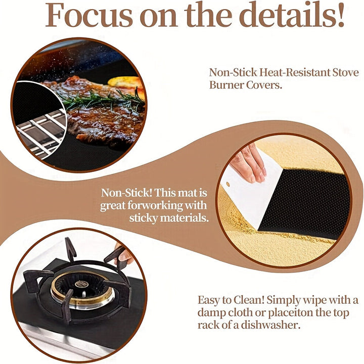 1/2/3/5 piezas de tapetes reutilizables antiadherentes para horno, tapetes de fibra de vidrio para hornear, aptos para hornos eléctricos y de gas, accesorios para parrilla, ideales para hornear pan y asar, accesorios de cocina, material seguro para conta