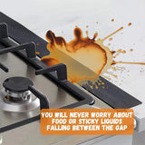 Juego de 2/4 Cubiertas para Espacios del Estufa de Silicona, Relleno para Encimeras de Cocina, Duradero, Fácil de Limpiar, Impermeable y Antigrasa, Ajuste Personalizable para Huecos de Hornos y Cocinas