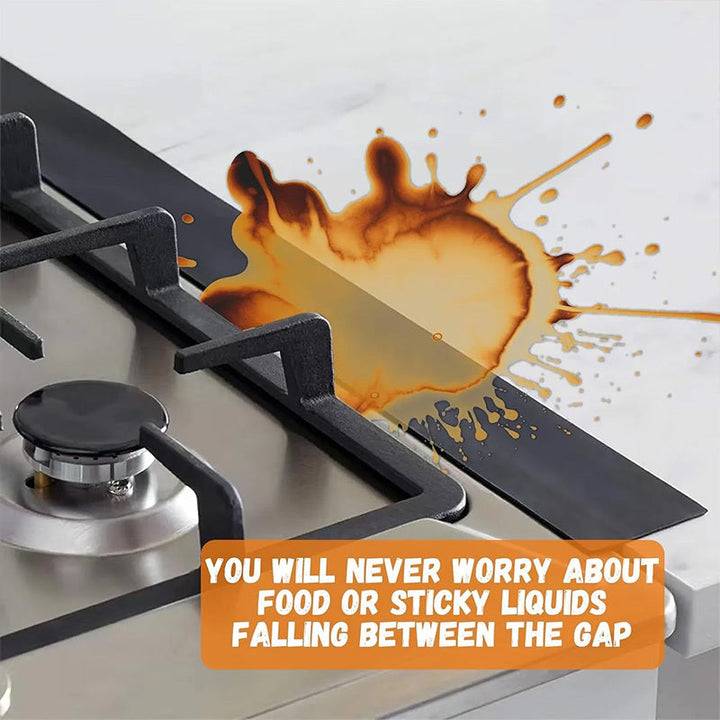 Juego de 2/4 Cubiertas para Espacios del Estufa de Silicona, Relleno para Encimeras de Cocina, Duradero, Fácil de Limpiar, Impermeable y Antigrasa, Ajuste Personalizable para Huecos de Hornos y Cocinas