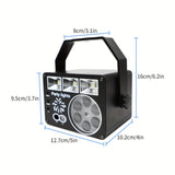 Luz LED 3 en 1 USB con patrón activado por sonido RGB, luz parpadeante, metal negro, USB portátil y práctica, adecuada para bodas, día de San Valentín, fondo de escena, luz de proyección para fiestas, bares, discotecas, cumpleaños, Navidad, clubes, gimna