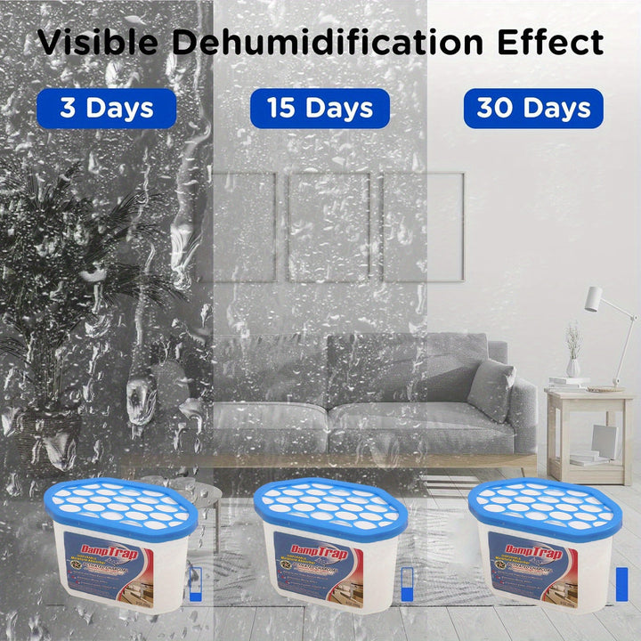 Caja de eliminación de olores potente - Deshumidificador portátil con control de humedad, solución de aire fresco para armarios, baños, cocinas, salas de estudio, barcos, RVs y más - Absorbedor de humedad efectivo, operación manual, no necesita electrici