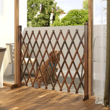 Cerca de Madera Expandable de 200cm, Resistente al Clima, con Diseño de Látice para Plantas Climbadoras, Protección de Jardín y Perros, Cerca Decorative, Enclosura Protective para Perros, Acabado Natural de Madera