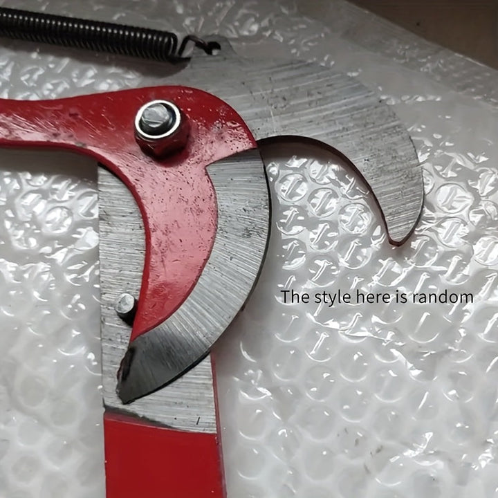 Tijeras de poda de rama de alta montaña - Eficientes tijeras telescópicas de rama alta para la recolección de árboles frutales, poda de árboles y uso agrícola - Mango ergonómico negro con anclaje de cuerda verde, hoja de acero aleado duradera, no necesit